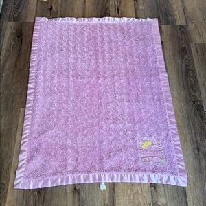 Little‎ Bedding by Nojo Pink Swirl Satin Trim Little Princess Crown Baby Blanket